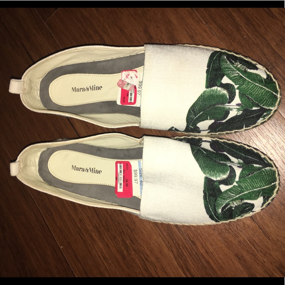 Mara & Mine Espadrille Palm Leaf Flats